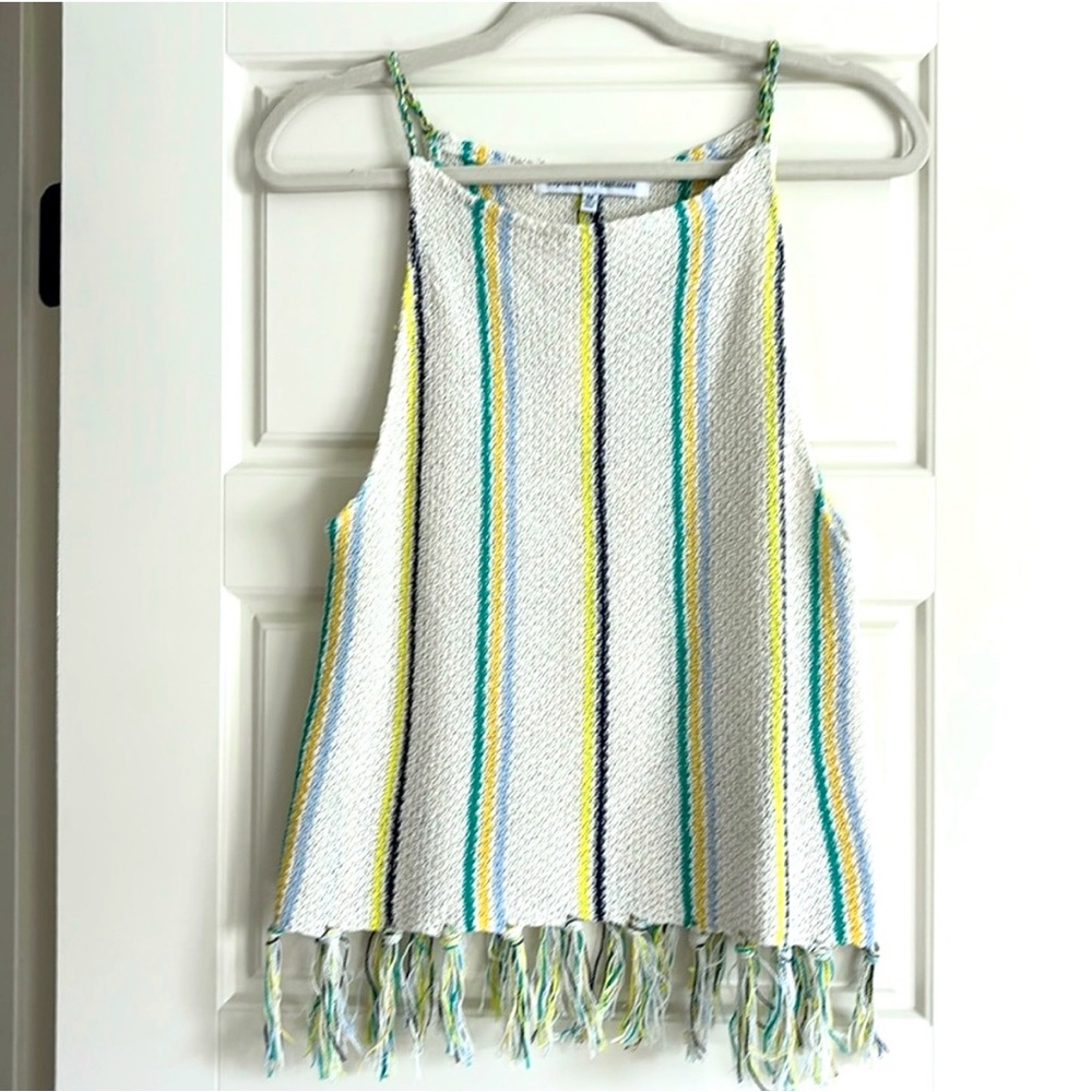 Cupcakes and Cashmere Cecile Striped Sweater Tank